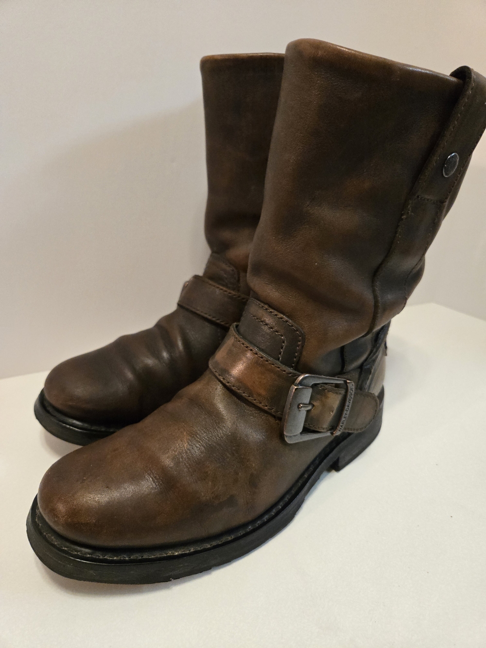 Harley-Davidson Orange Leather Boot Interior Label - Picture 10 of 10